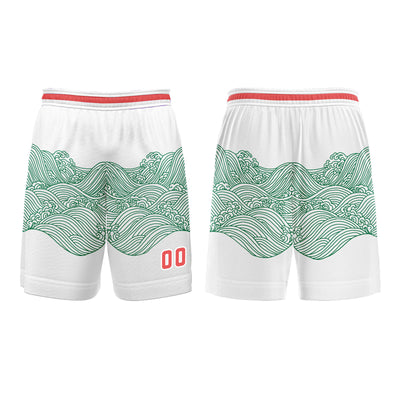 Custom White Green Red Basketball Jersey Uniform Suit Printed Your Logo Name Number enthsush