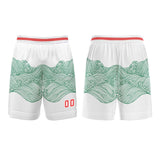 Custom White Green Red Basketball Jersey Uniform Suit Printed Your Logo Name Number