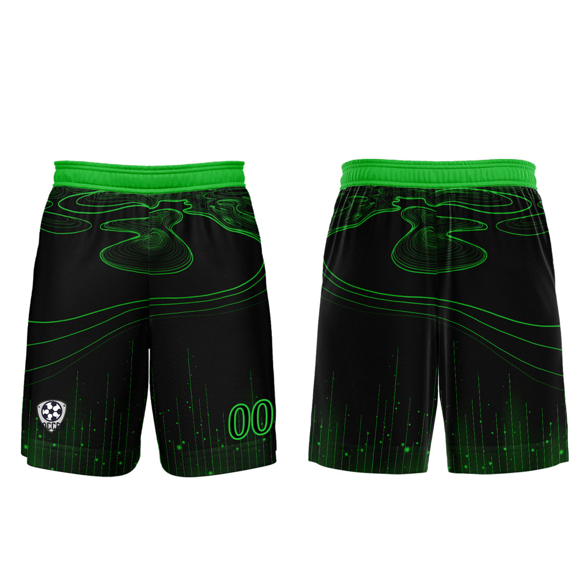 Custom Black Green Soccer Jerseys for Men Women Personalized Soccer Uniforms for Adult and Kid enthsush