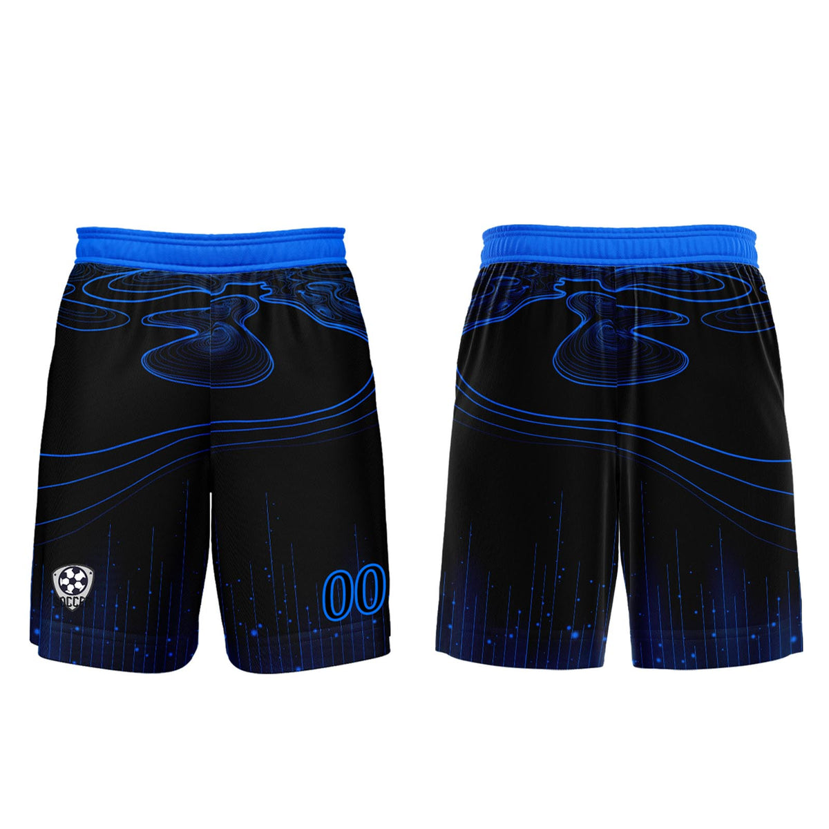 Custom Black Blue Soccer Jerseys for Men Women Personalized Soccer Uniforms for Adult and Kid enthsush