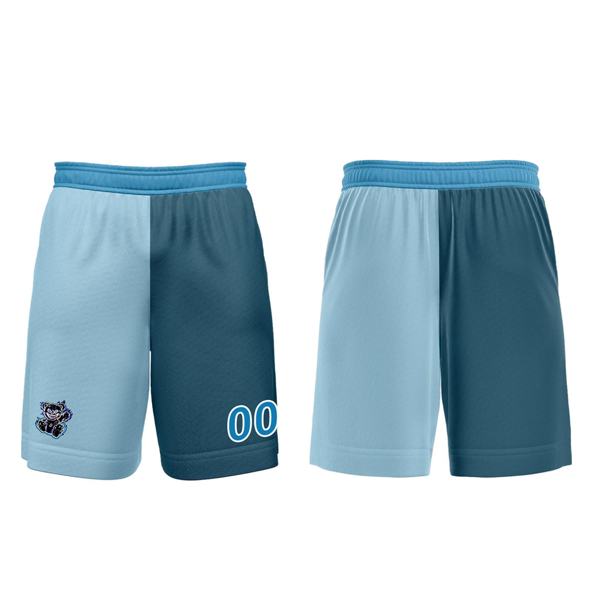 Custom Light Blue Dark Blue Jerseys for Men Women Personalized Soccer Uniforms for Adult and Kid enthsush