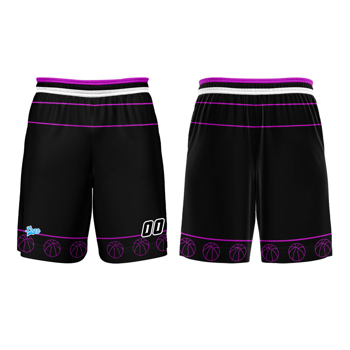 Custom White Purple Basketball Jersey Uniform Suit Printed Your Logo Name Number enthsush