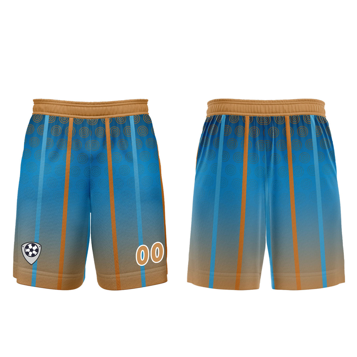 Custom Blue Brown Jerseys for Men Women Personalized Soccer Uniforms for Adult and Kid enthsush