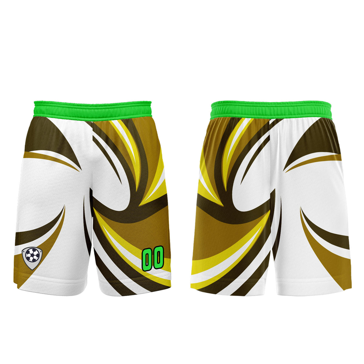 Custom White Yellow Jerseys for Men Women Personalized Soccer Uniforms for Adult and Kid enthsush
