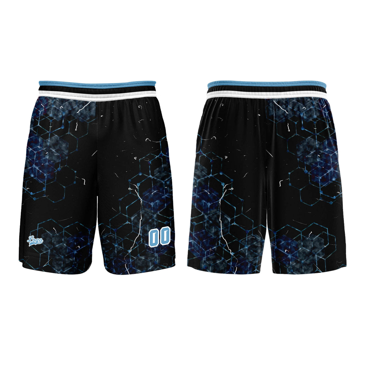Custom Blue Basketball Jersey Uniform Suit Printed Your Logo Name Number enthsush