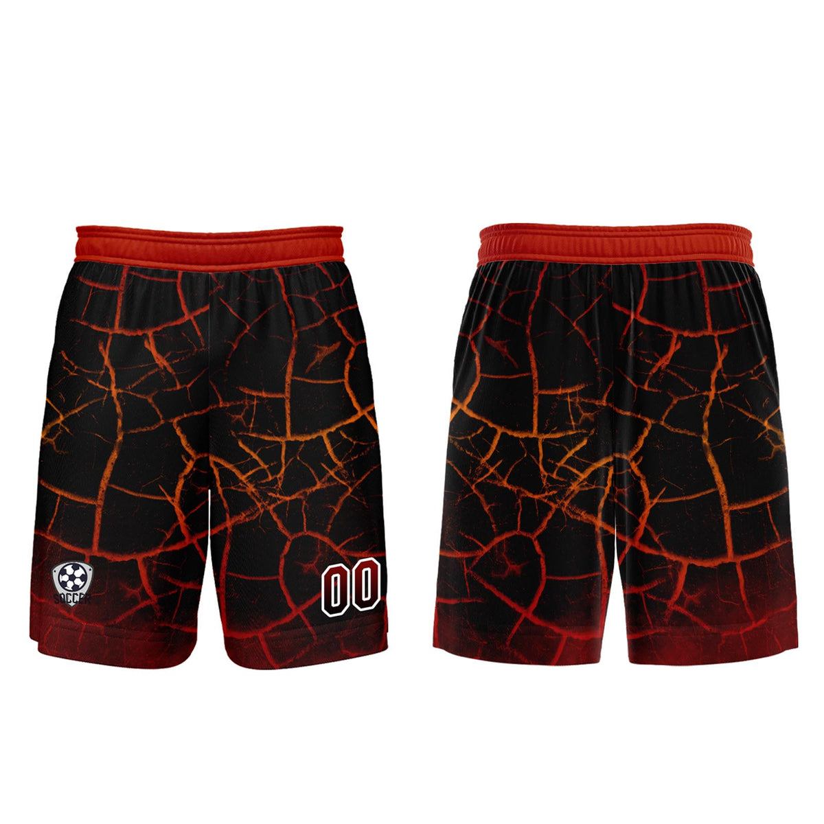 Custom Black Red Jerseys for Men Women Personalized Soccer Uniforms for Adult and Kid enthsush