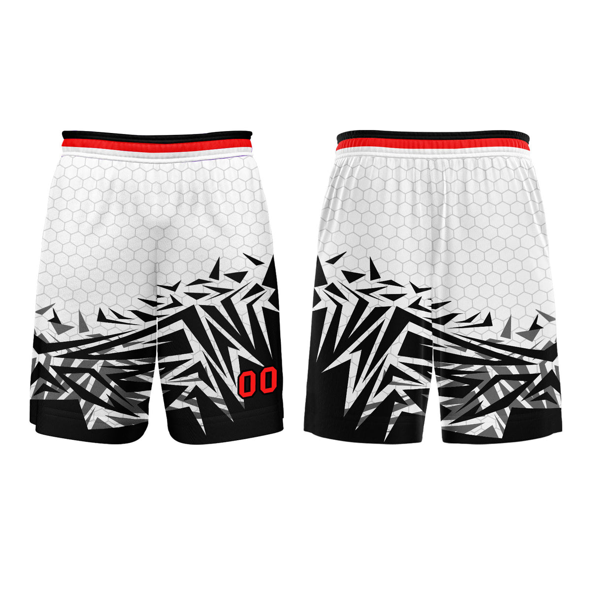 Custom Red Black Basketball Jersey Uniform Suit Printed Your Logo Name Number enthsush