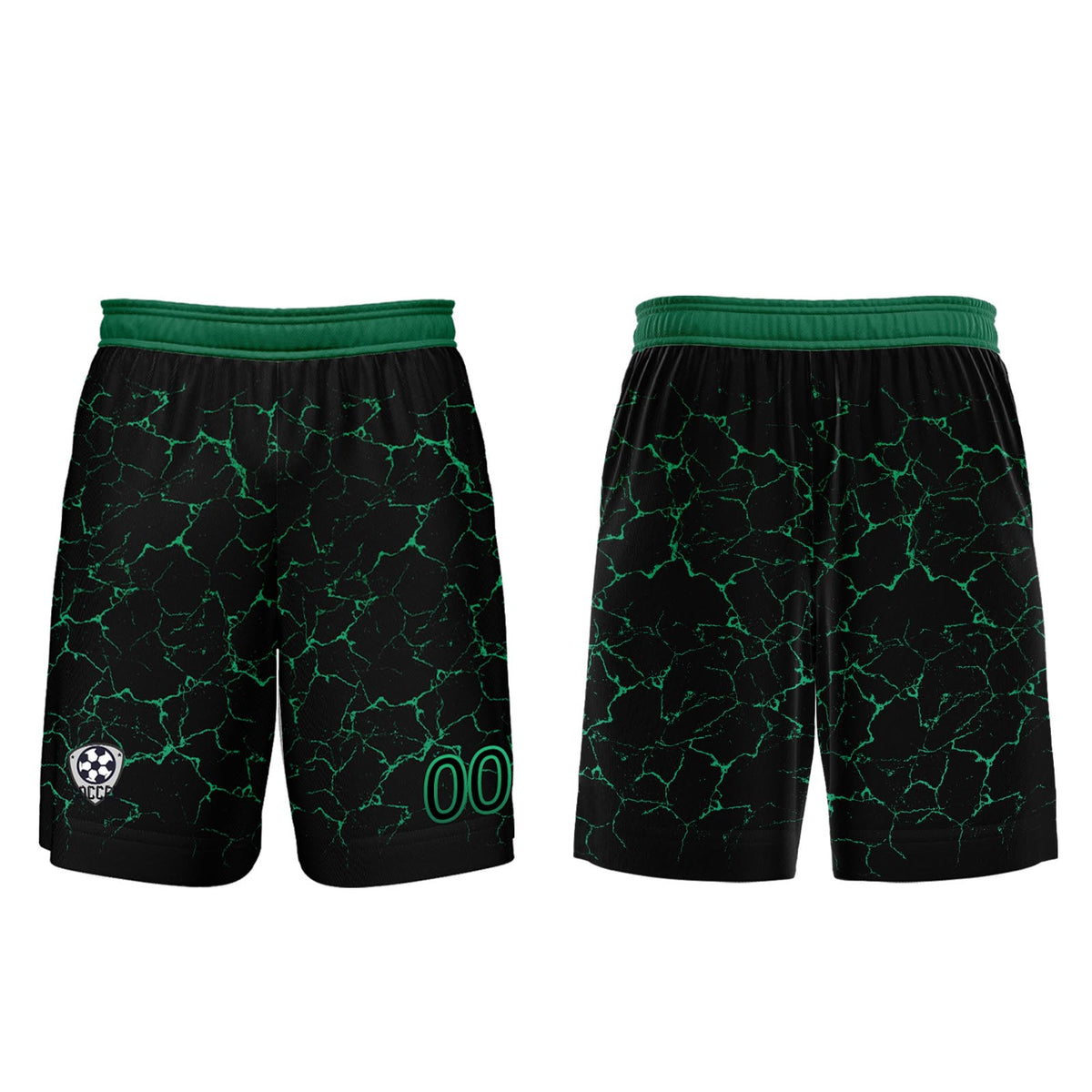 Custom Black Green Jerseys for Men Women Personalized Soccer Uniforms for Adult and Kid enthsush