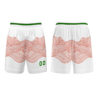 Custom White Red Green Basketball Jersey Uniform Suit Printed Your Logo Name Number enthsush