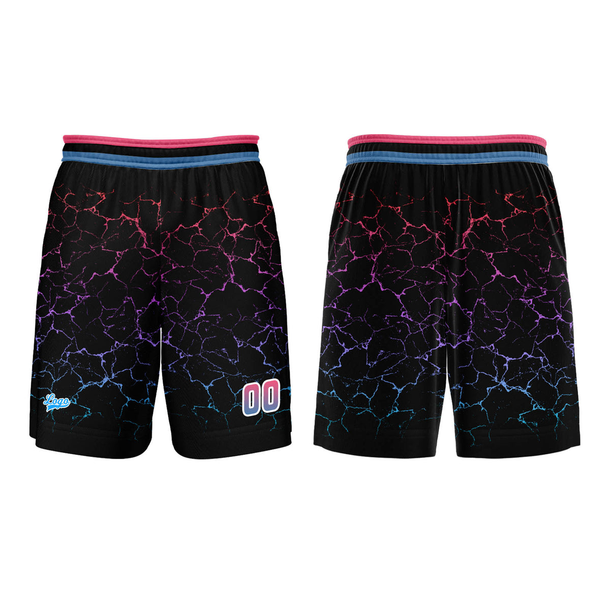 Custom Pink Blue Basketball Jersey Uniform Suit Printed Your Logo Name Number enthsush