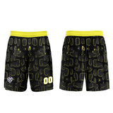 Custom Black Yellow Jerseys for Men Women Personalized Soccer Uniforms for Adult and Kid