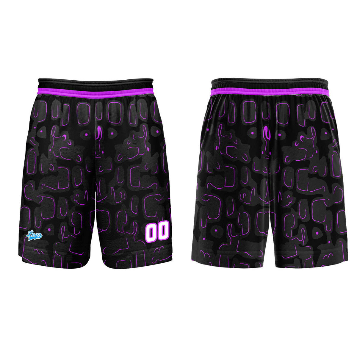 Custom Purple Basketball Jersey Uniform Suit Printed Your Logo Name Number enthsush