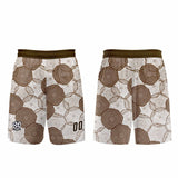 Custom White Brown Jerseys for Men Women Personalized Soccer Uniforms for Adult and Kid