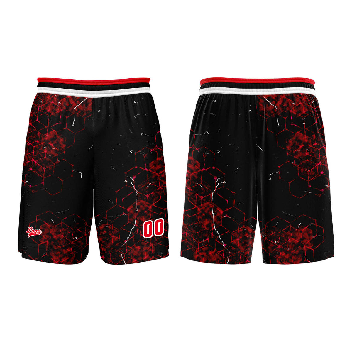 Custom Red Basketball Jersey Uniform Suit Printed Your Logo Name Number enthsush