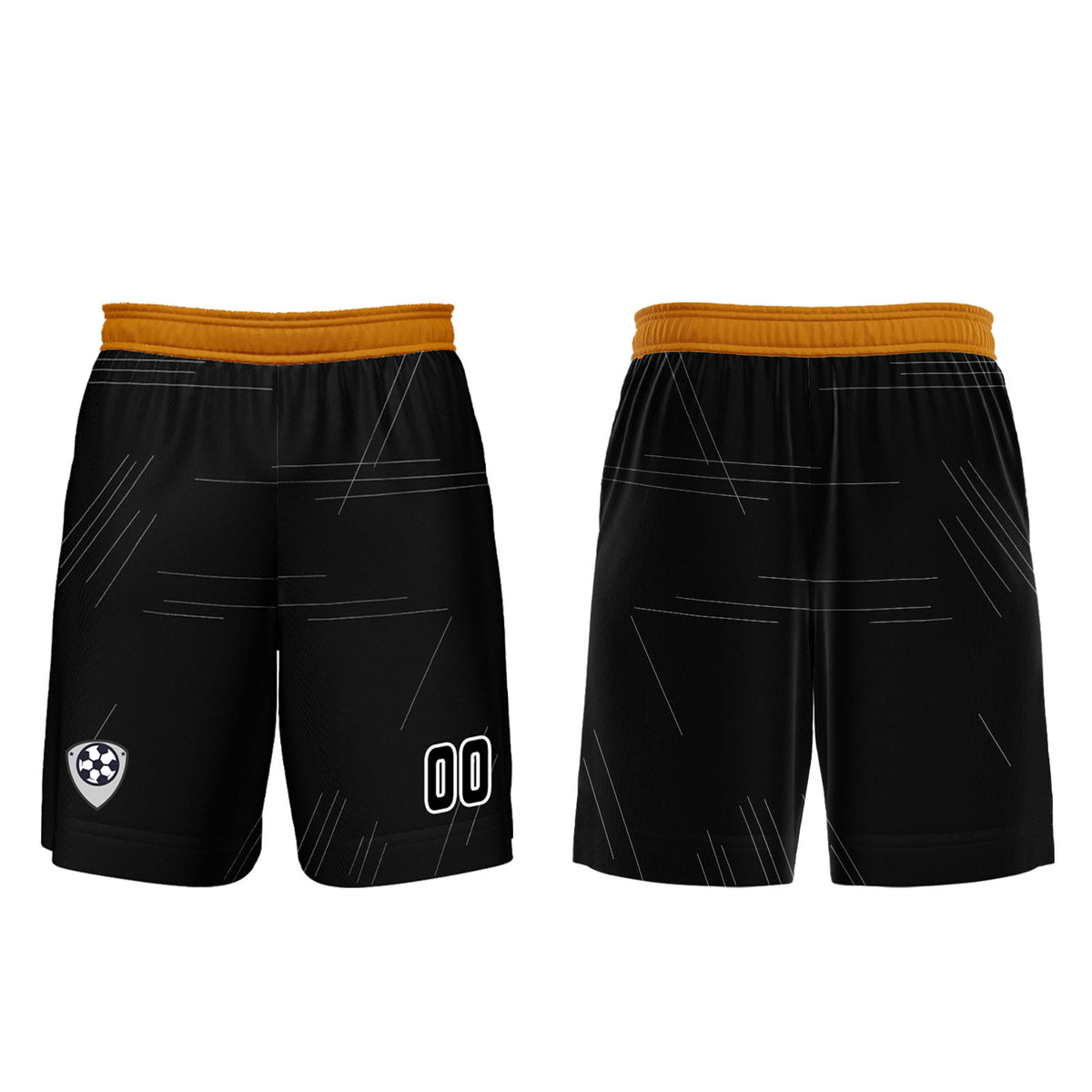 Custom Black Orange Jerseys for Men Women Personalized Soccer Uniforms for Adult and Kid enthsush