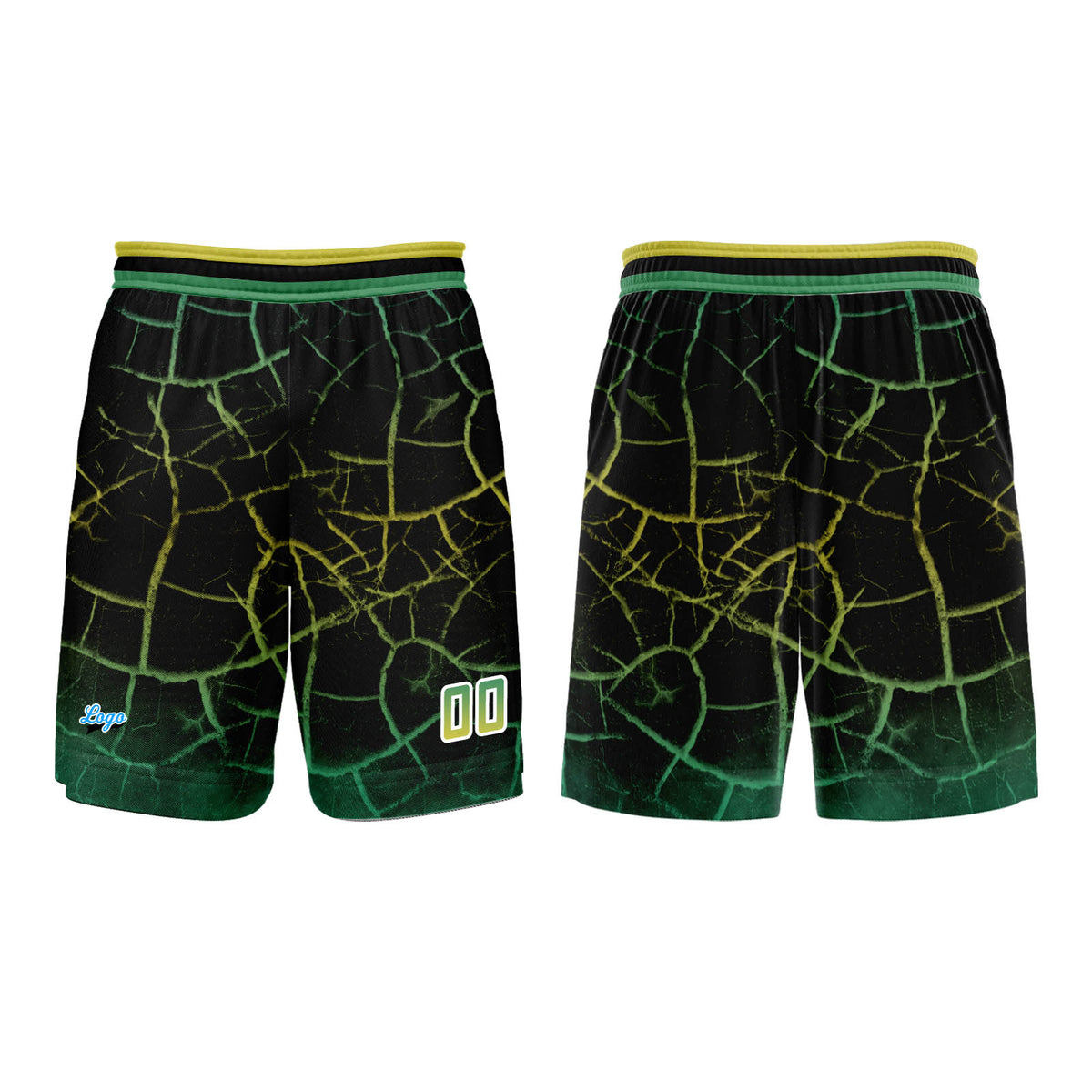 Custom Green Basketball Jersey Uniform Suit Printed Your Logo Name Number enthsush