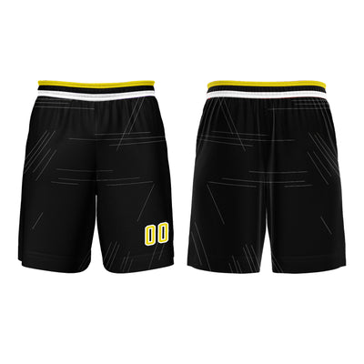 Custom Black Yellow Basketball Jersey Uniform Suit Printed Your Logo Name Number enthsush