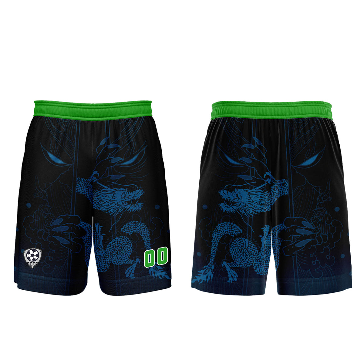 Custom Blue Green Jerseys for Men Women Personalized Soccer Uniforms for Adult and Kid enthsush