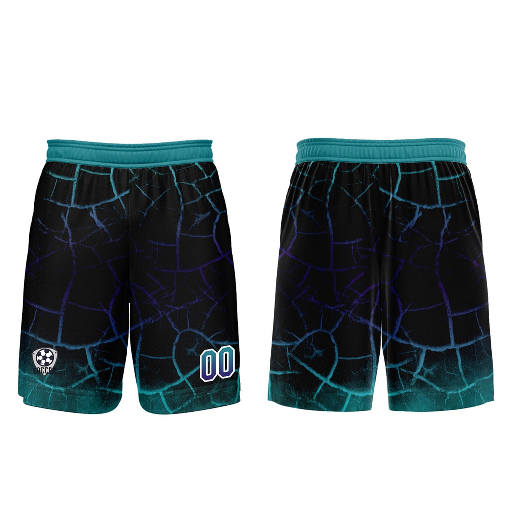 Custom Black Cyan Jerseys for Men Women Personalized Soccer Uniforms for Adult and Kid enthsush
