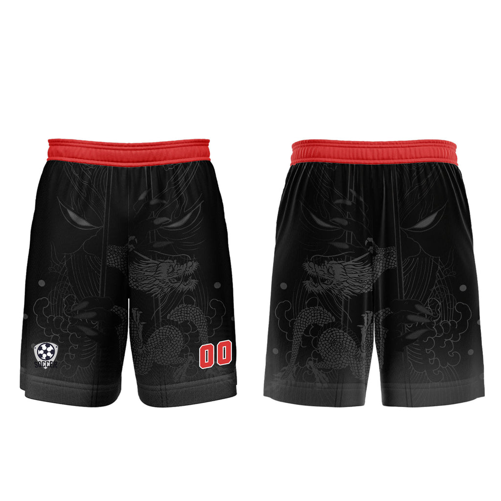 Custom Black Red Jerseys for Men Women Personalized Soccer Uniforms for Adult and Kid enthsush