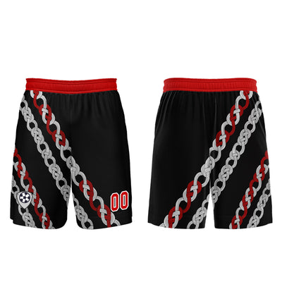 Custom Black Red Soccer Jerseys for Men Women Personalized Soccer Uniforms for Adult and Kid enthsush