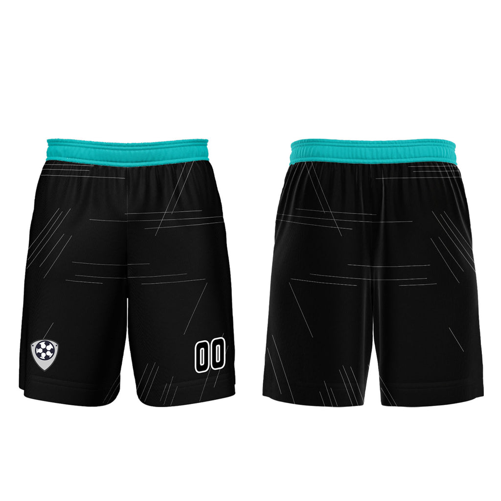 Custom Black Teal Jerseys for Men Women Personalized Soccer Uniforms for Adult and Kid enthsush