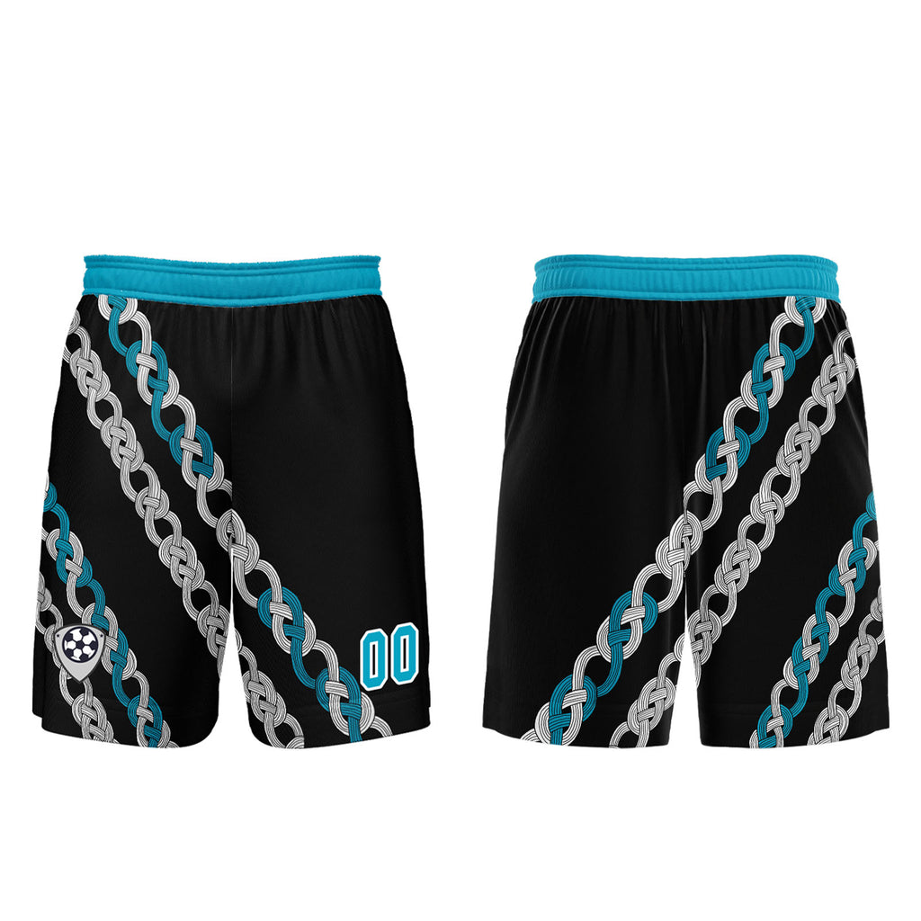 Custom Black Teal Soccer Jerseys for Men Women Personalized Soccer Uniforms for Adult and Kid enthsush