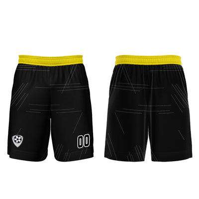 Custom Black Yellow Jerseys for Men Women Personalized Soccer Uniforms for Adult and Kid enthsush