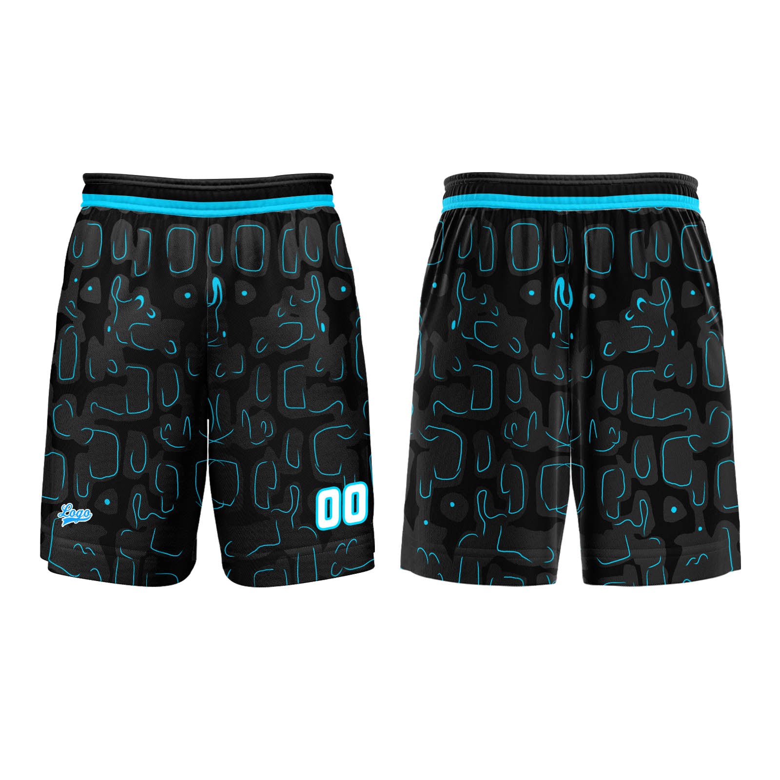 Custom Blue Basketball Jersey Uniform Suit Printed Your Logo Name Number enthsush