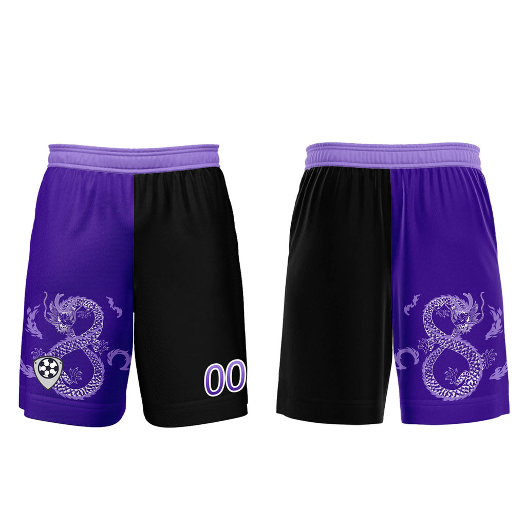 Custom Purple Black Soccer Jerseys for Men Women Personalized Soccer Uniforms for Adult and Kid enthsush