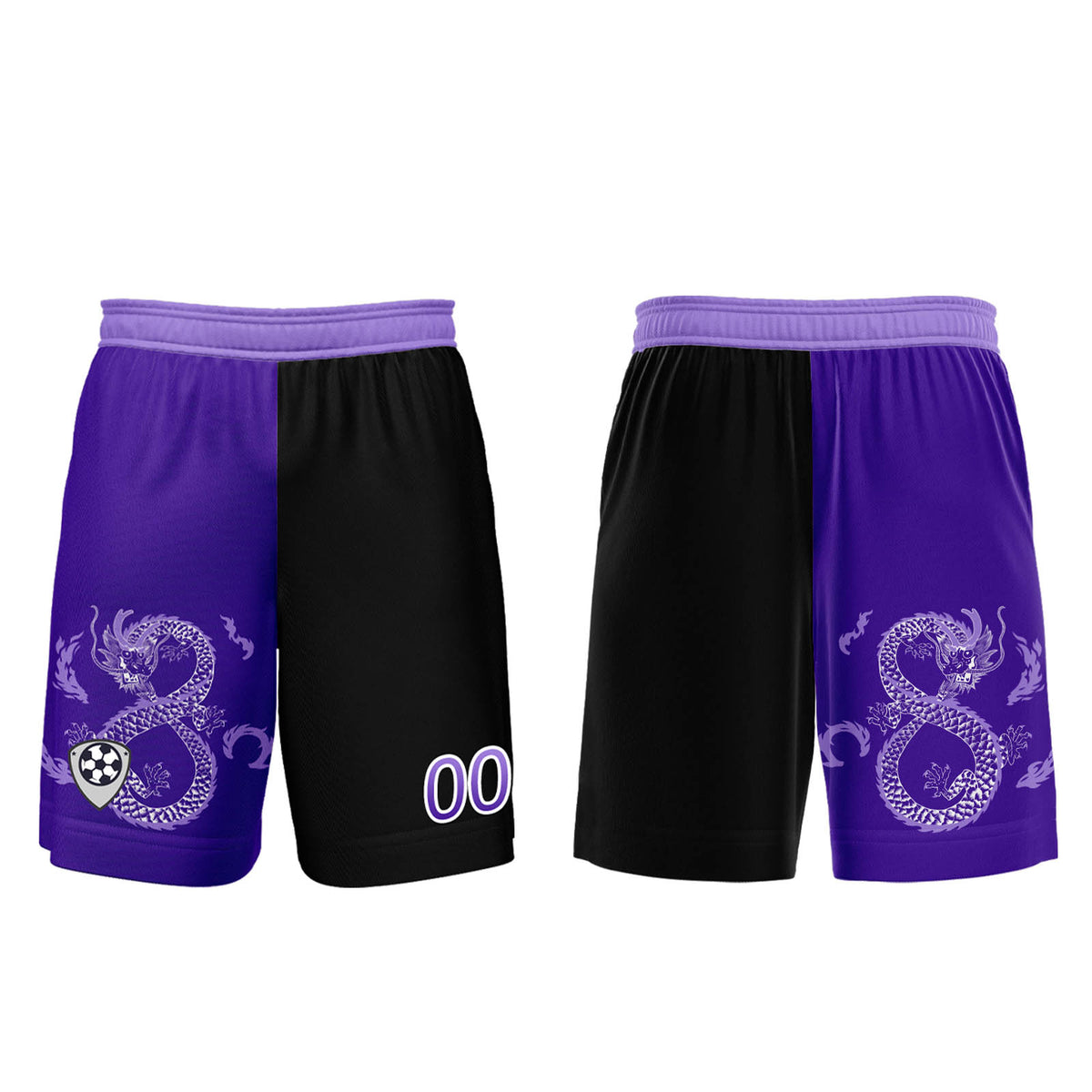 Custom Purple Black Soccer Jerseys for Men Women Personalized Soccer Uniforms for Adult and Kid enthsush