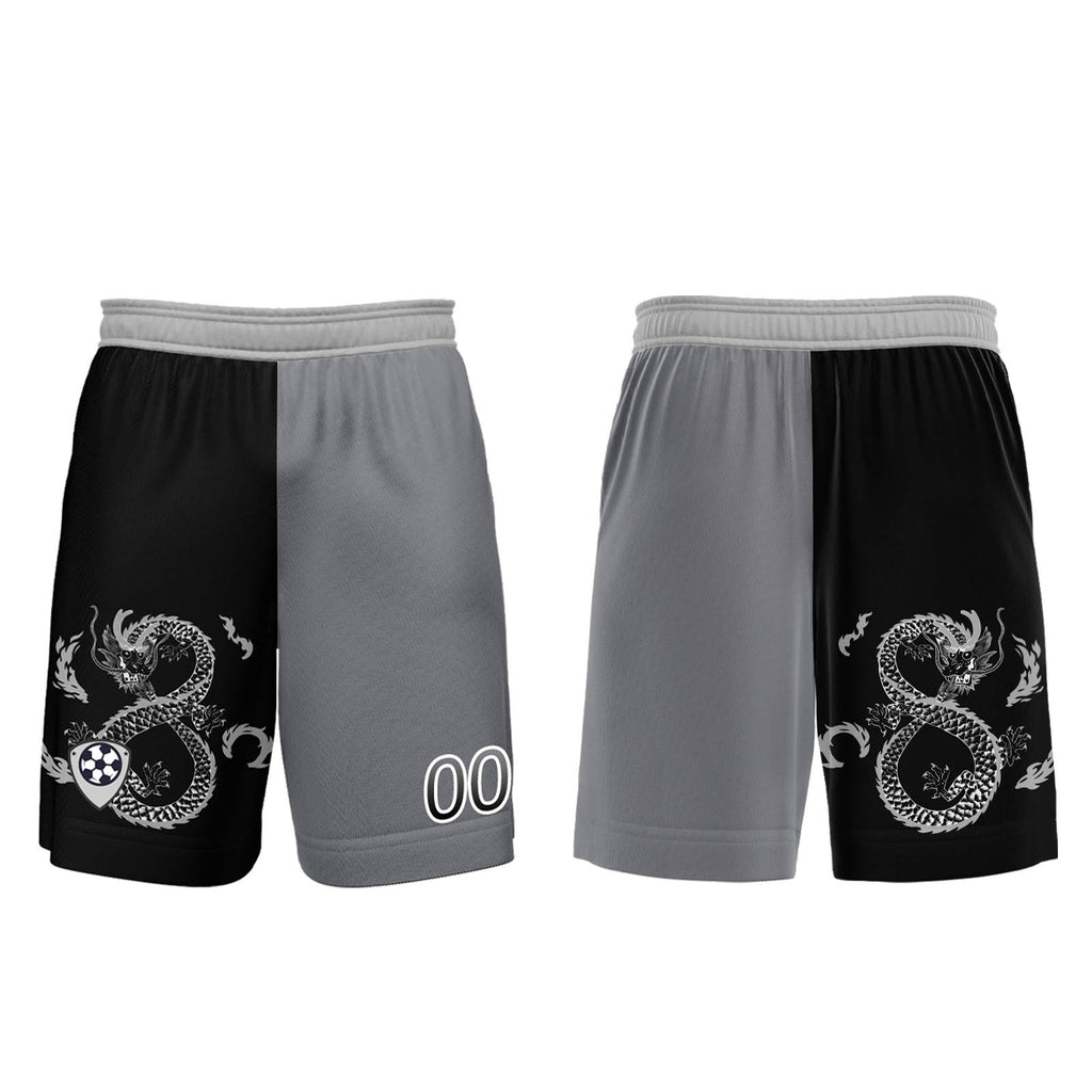 Custom Black Gray Soccer Jerseys for Men Women Personalized Soccer Uniforms for Adult and Kid enthsush