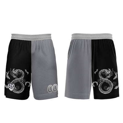 Custom Black Gray Soccer Jerseys for Men Women Personalized Soccer Uniforms for Adult and Kid enthsush