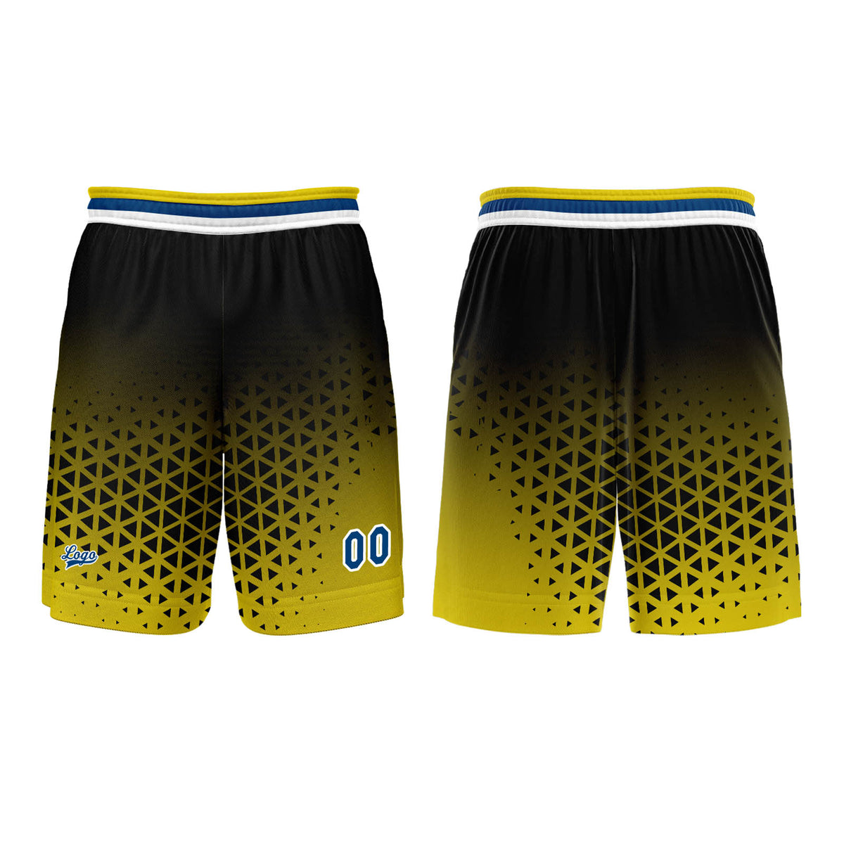 Custom Yellow Blue Basketball Jersey Uniform Suit Printed Your Logo Name Number enthsush