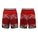 Custom Red Basketball Jersey Uniform Suit Printed Your Logo Name Number