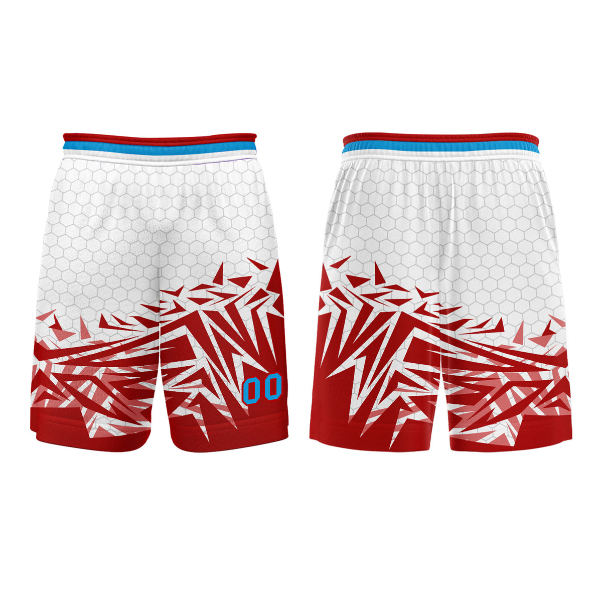 Custom Red Blue Basketball Jersey Uniform Suit Printed Your Logo Name Number enthsush