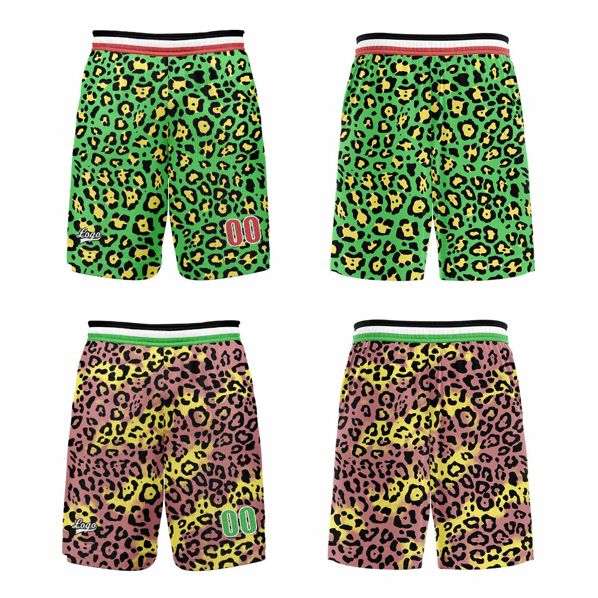 Custom Pink Green Reversible Basketball Suit for Adults and Kids Personalized Jersey enthsush