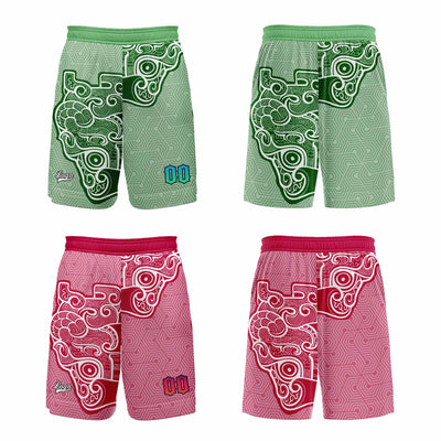 Custom Green Pink Reversible Basketball Suit for Adults and Kids Personalized Jersey enthsush
