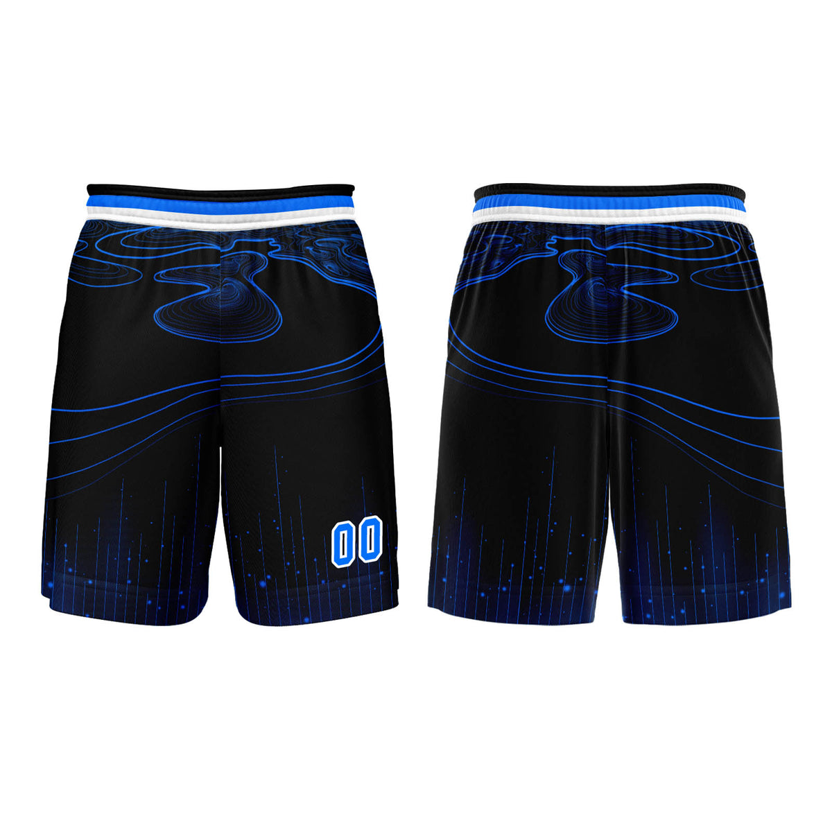 Custom Blue Basketball Jersey Uniform Suit Printed Your Logo Name Number enthsush