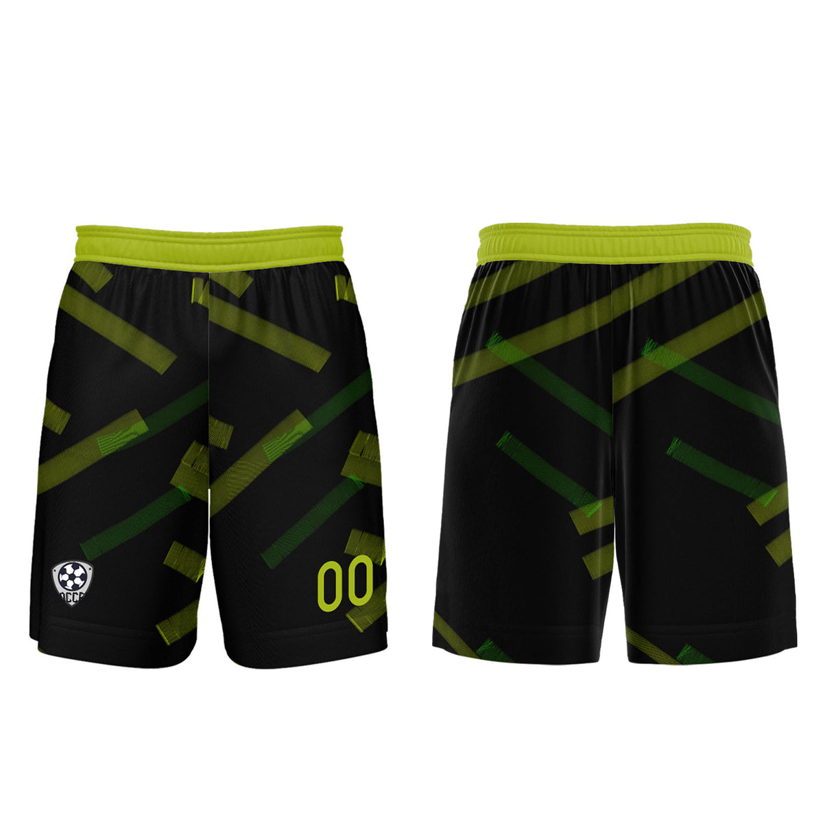 Custom Black Yellow Green Jerseys for Men Women Personalized Soccer Uniforms for Adult and Kid enthsush