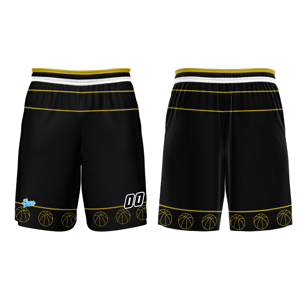 Custom Black Yellow Basketball Jersey Uniform Suit Printed Your Logo Name Number enthsush