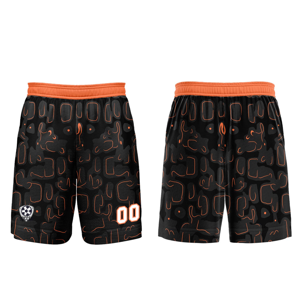 Custom Black Orange Jerseys for Men Women Personalized Soccer Uniforms for Adult and Kid enthsush