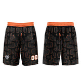 Custom Black Orange Jerseys for Men Women Personalized Soccer Uniforms for Adult and Kid