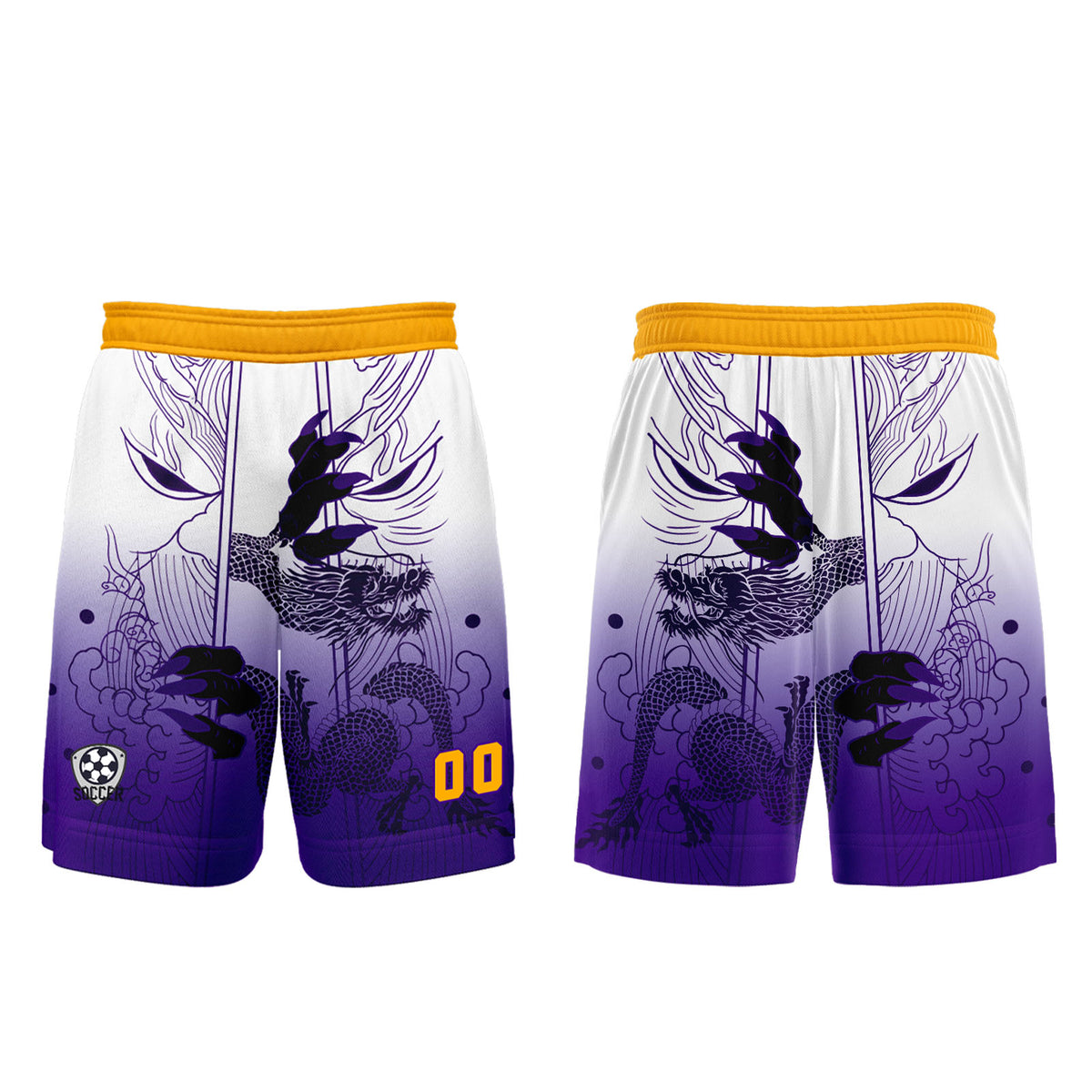 Custom White Purple Jerseys for Men Women Personalized Soccer Uniforms for Adult and Kid enthsush