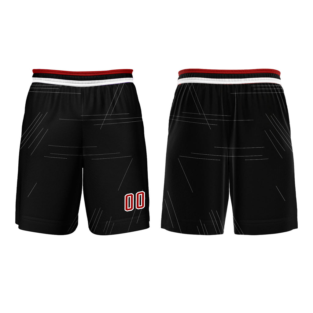 Custom Black Red Basketball Jersey Uniform Suit Printed Your Logo Name Number enthsush