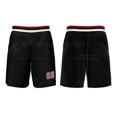 Custom Black Red Basketball Jersey Uniform Suit Printed Your Logo Name Number enthsush