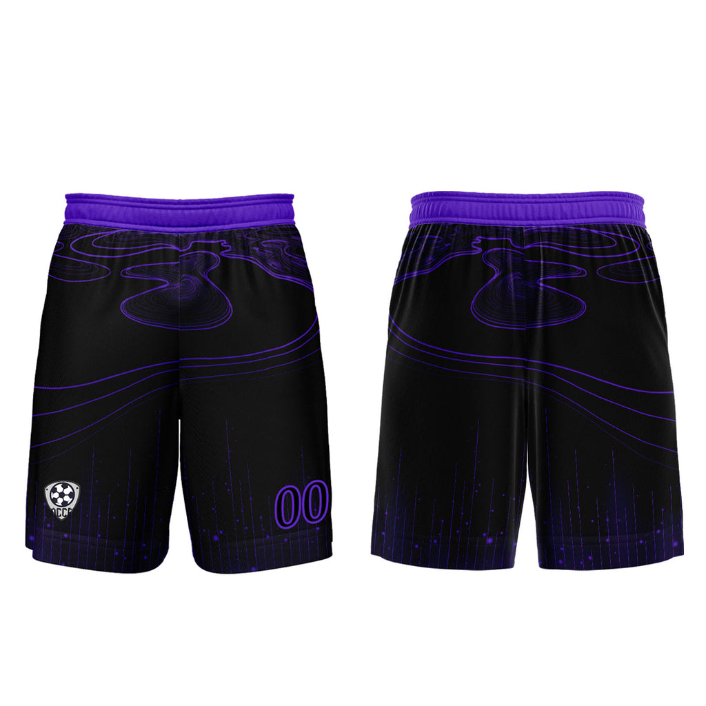 Custom Black Purple Soccer Jerseys for Men Women Personalized Soccer Uniforms for Adult and Kid enthsush