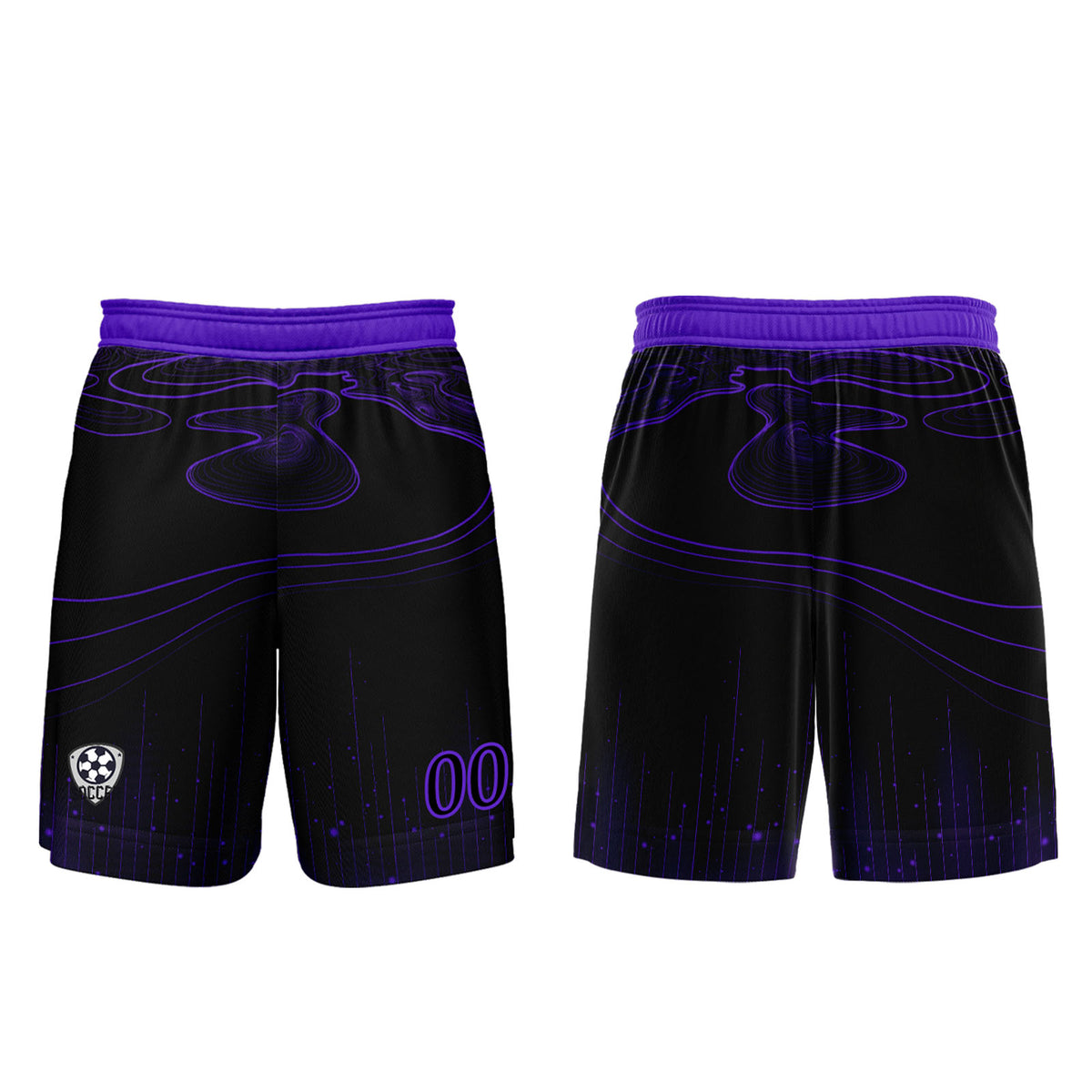 Custom Black Purple Soccer Jerseys for Men Women Personalized Soccer Uniforms for Adult and Kid enthsush