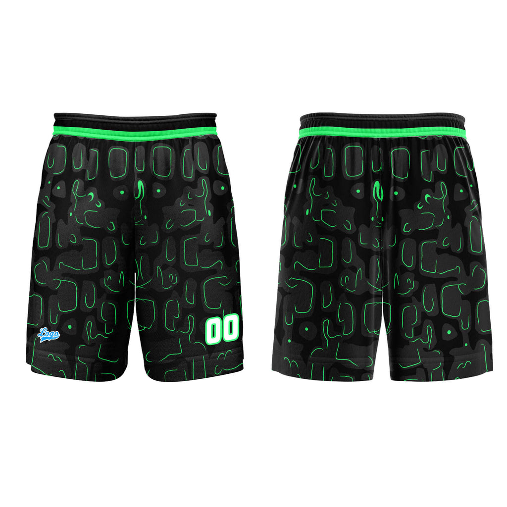 Custom Green Basketball Jersey Uniform Suit Printed Your Logo Name Number enthsush
