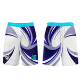Custom White Purple Jerseys for Men Women Personalized Soccer Uniforms for Adult and Kid
